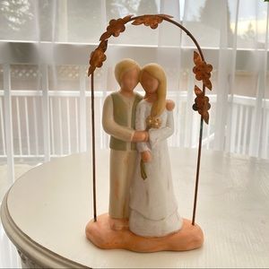 Hippie Bride & Groom Clay Wedding Cake Topper